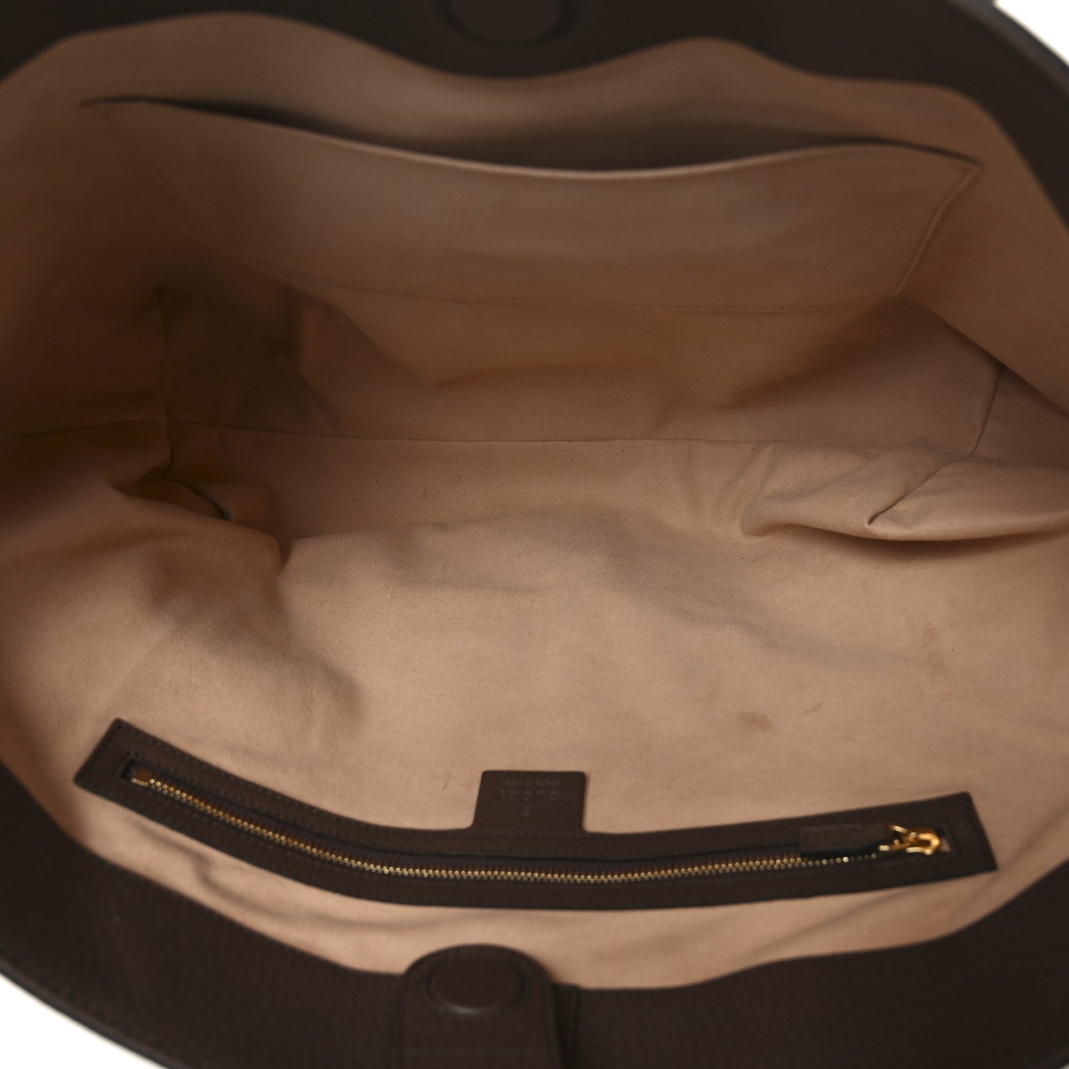 Gucci GG Supreme Monogram Textured Calfskin Web Medium Ophidia Shopping Tote Beige Ebony New Acero