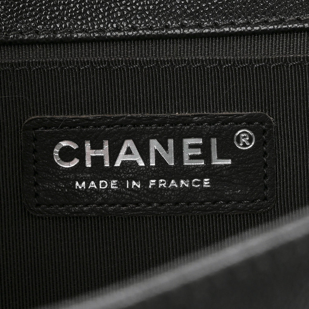 Chanel Caviar Quilted Medium Boy Flap Charcoal