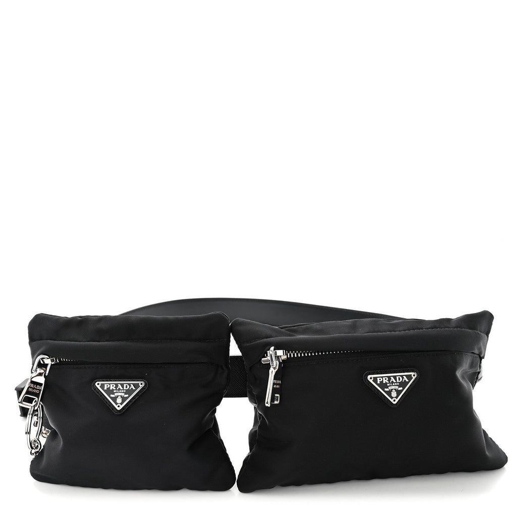 Prada Tessuto Nylon Saffiano Belt Bag 90 36 Black