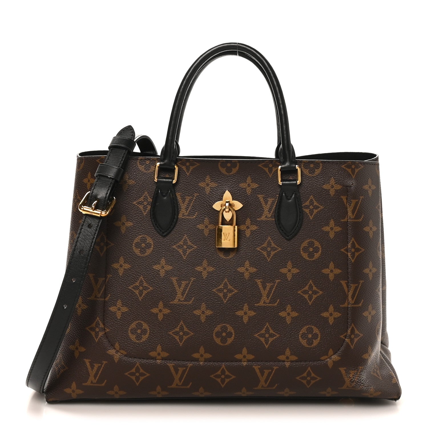Louis Vuitton Monogram Flower Tote Black