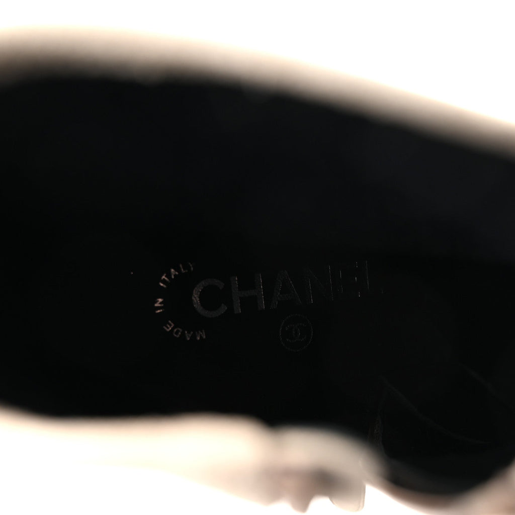 Chanel Suede Calfskin Platform Short Boots 40 Beige