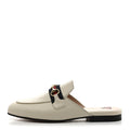 Gucci Malaga Kid Web Womens Princetown Slippers 35 Mystic White