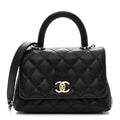 Chanel Caviar Quilted Extra Mini Coco Handle Flap Black