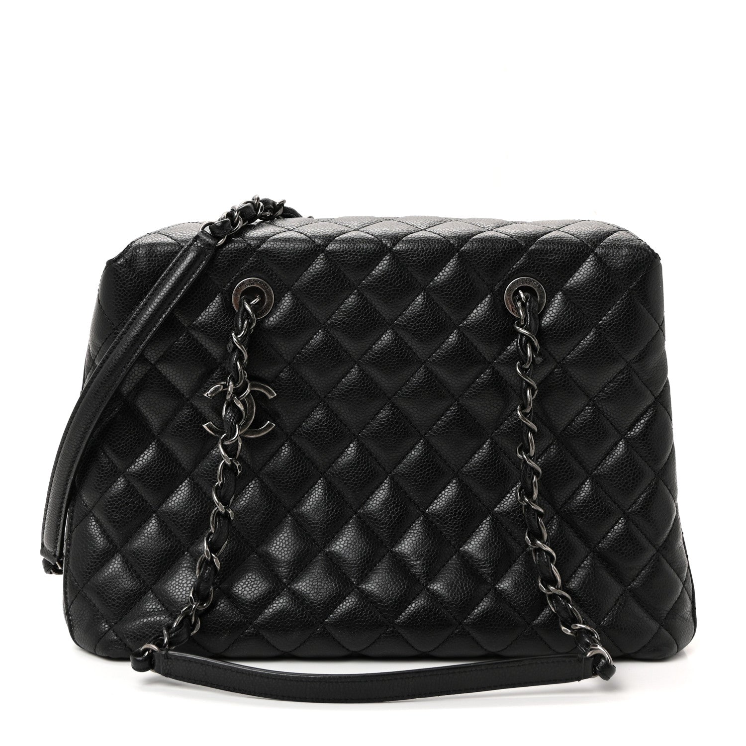 Chanel Caviar Quilted Small City Shopping Tote Black