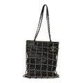 Chanel Lambskin Large Shopping Chain Tote Black