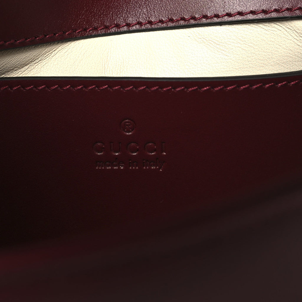 Gucci Calfskin Matelasse Small GG Marmont Shoulder Bag Rosso Ancora
