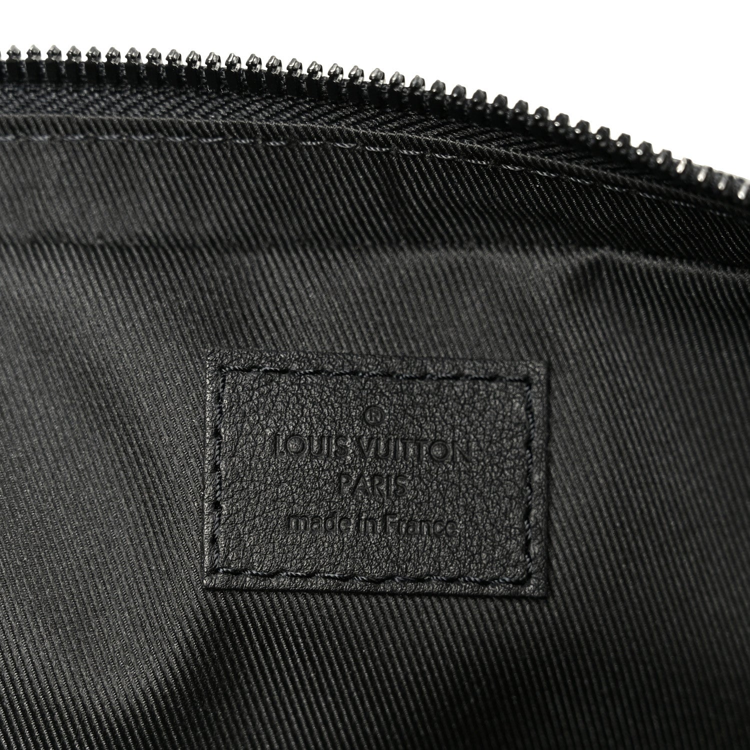 Louis Vuitton Calfskin Monogram Shadow Trio Messenger Black