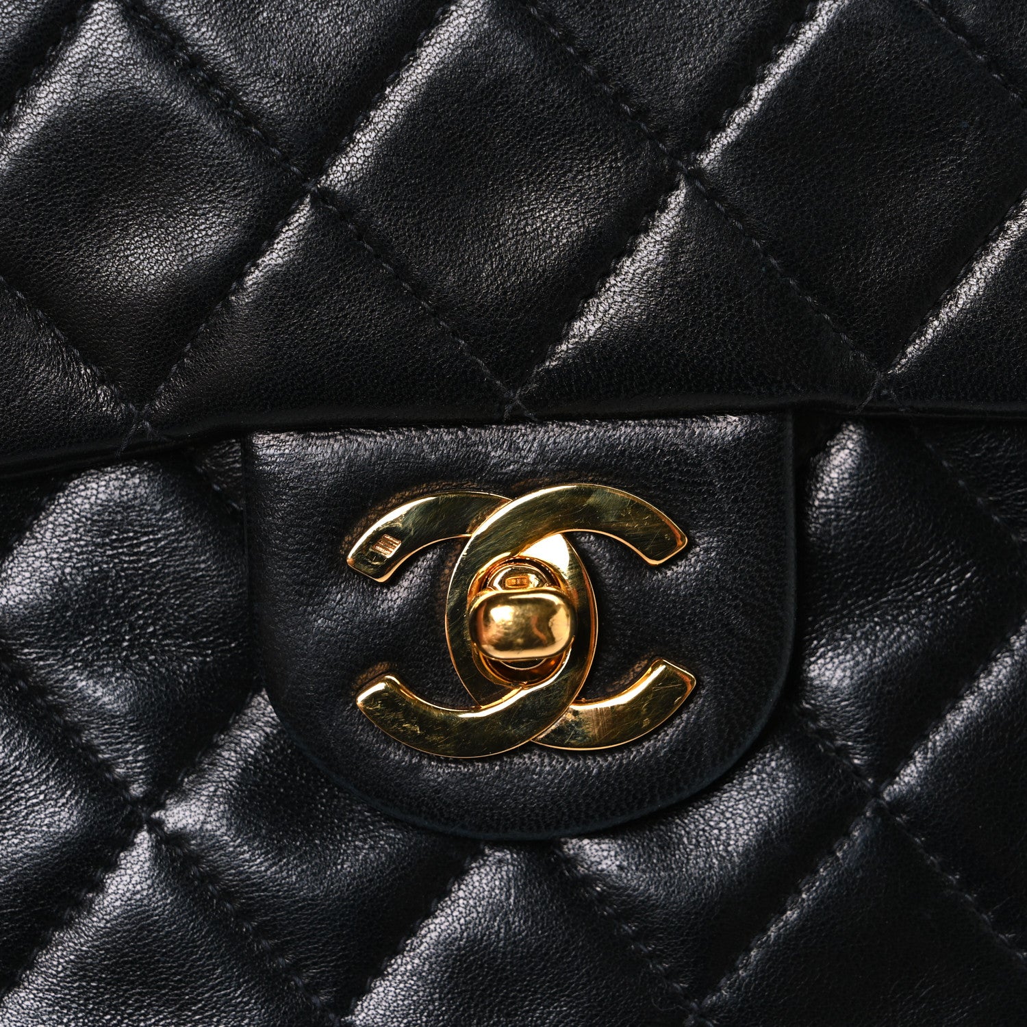 Chanel Lambskin Quilted Mini Square Flap Black