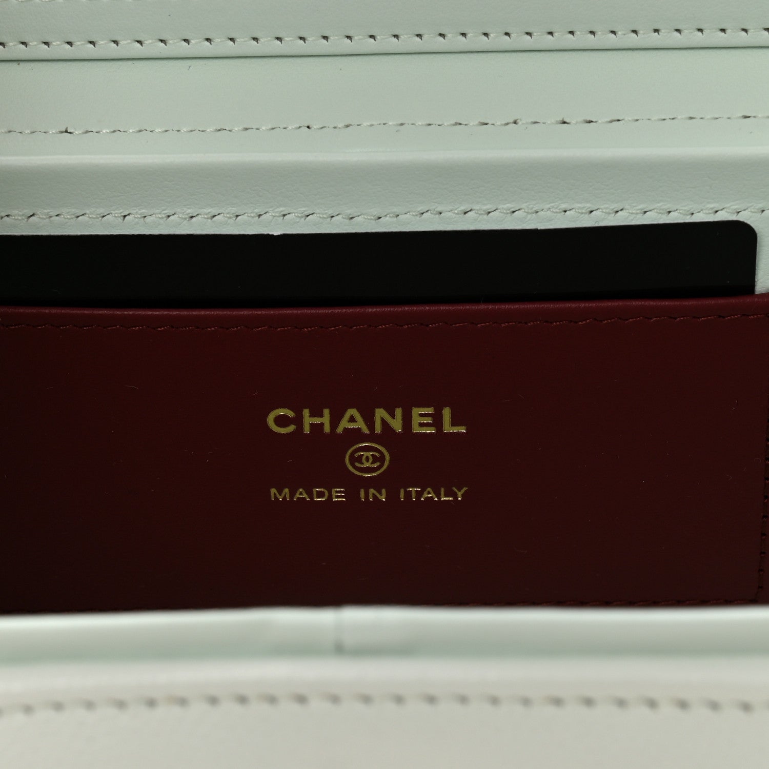Chanel Shiny Caviar Preppy Coco Long Vanity With Strap Light Blue