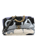 Chanel Silk Maxi Scarf Chanel 19 Flap Black Blue White