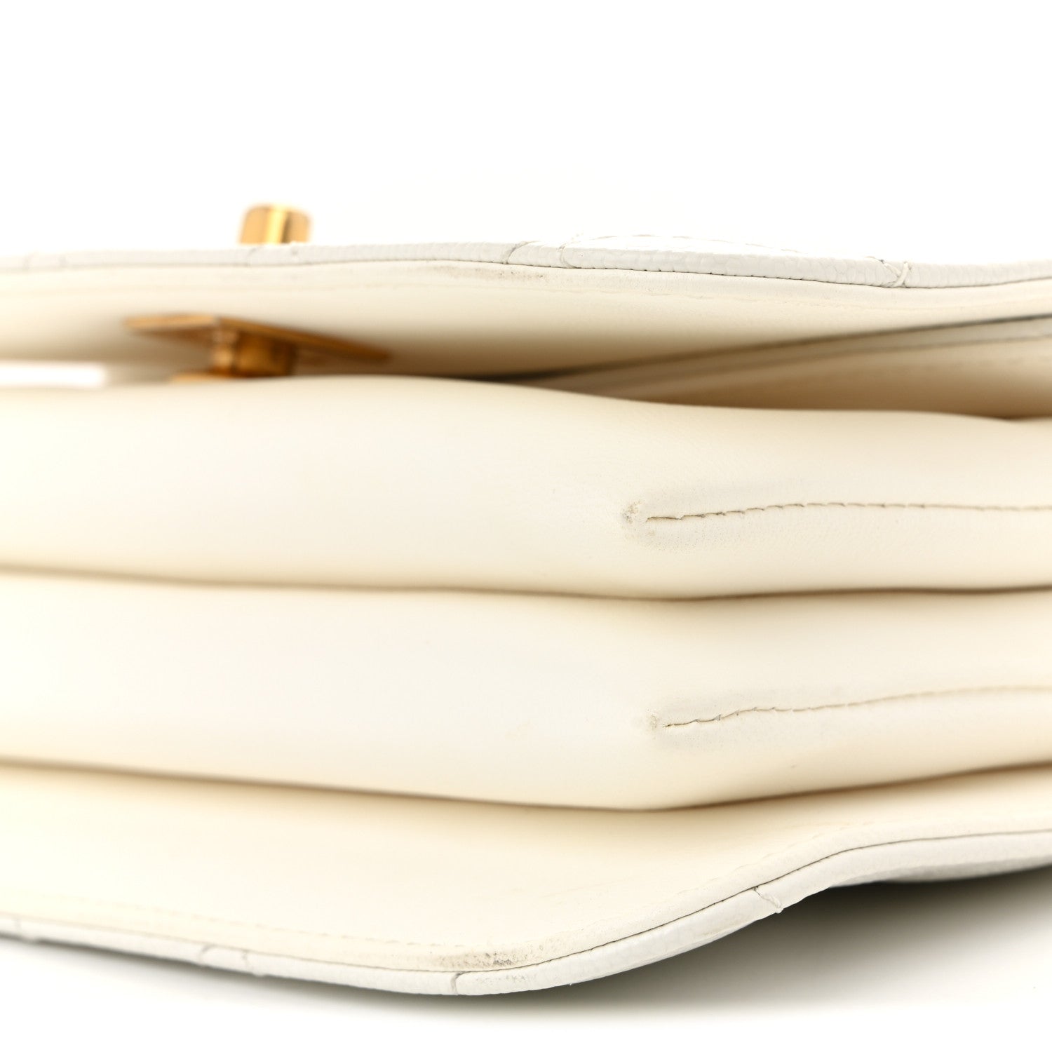 Chanel Caviar Quilted Mini Top Handle Flap White