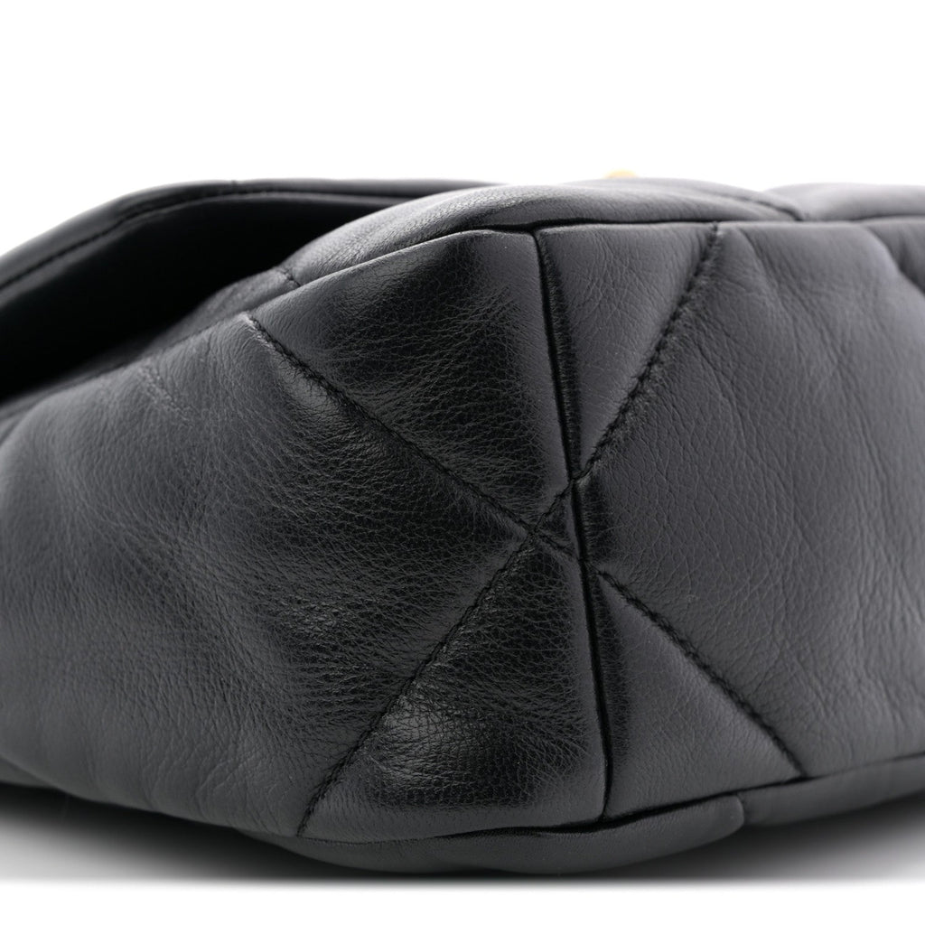 Chanel Lambskin Quilted Medium Chanel 19 Flap Black