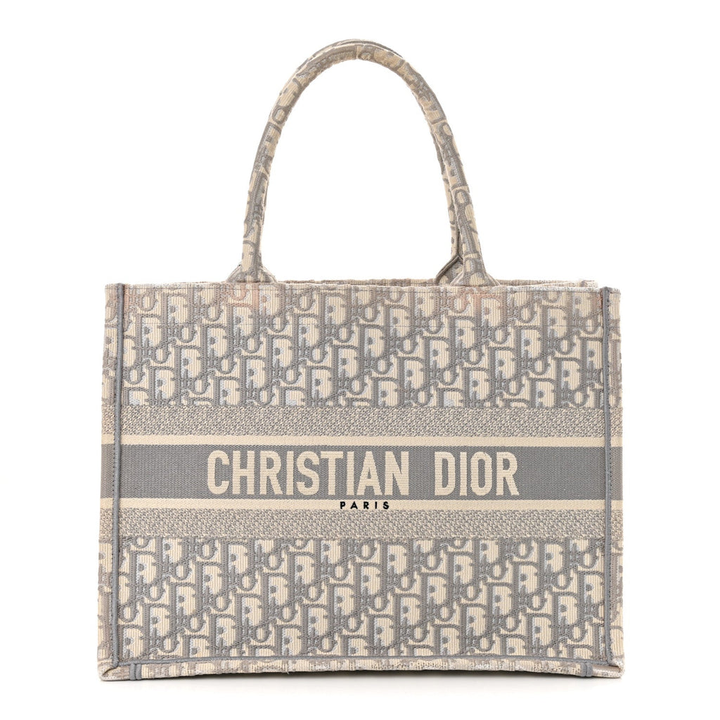 Christian Dior Oblique Medium Book Tote Grey