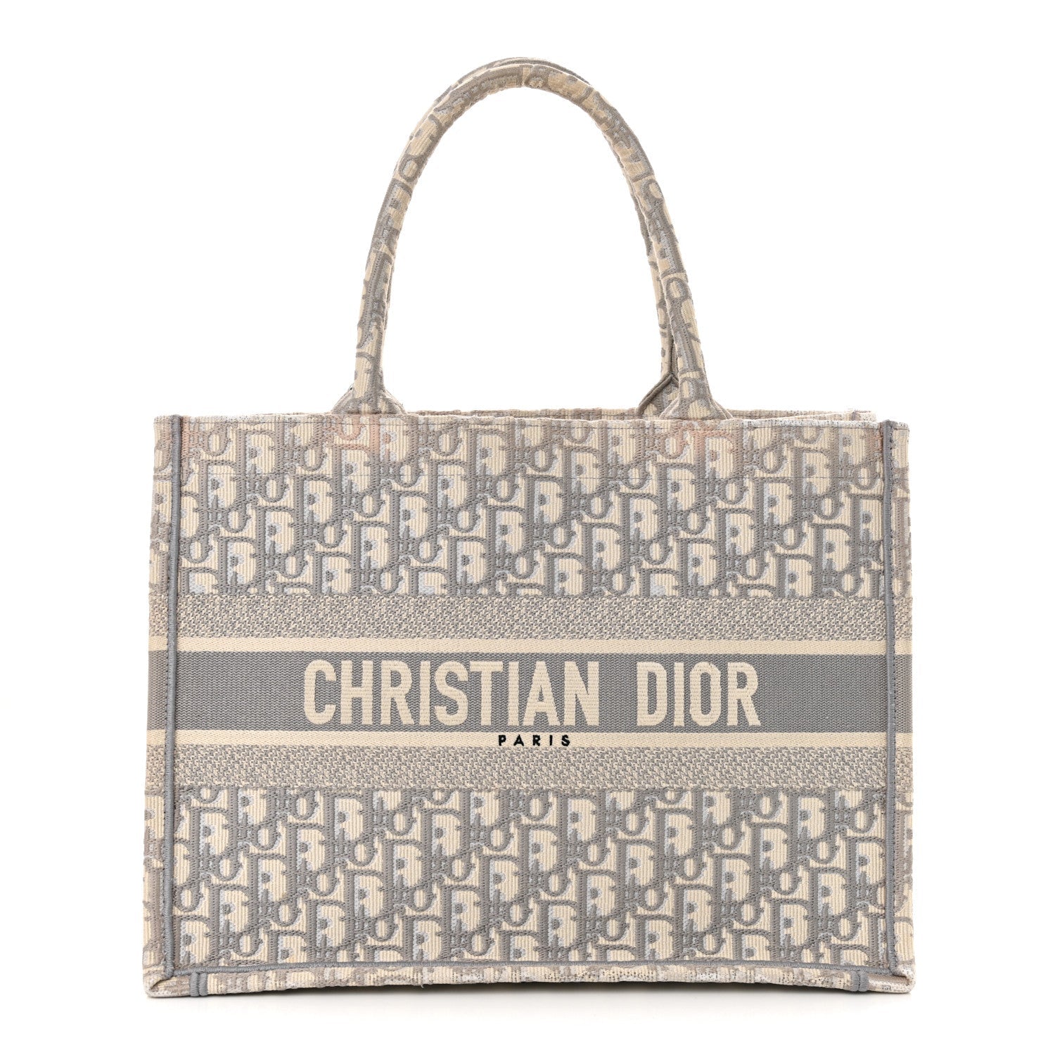 Christian Dior Oblique Medium Book Tote Grey