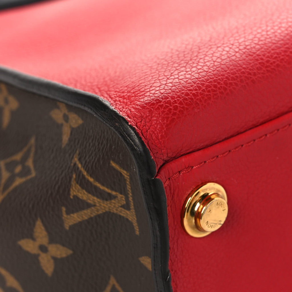 Louis Vuitton Calfskin Monogram On My Side Pirate Red