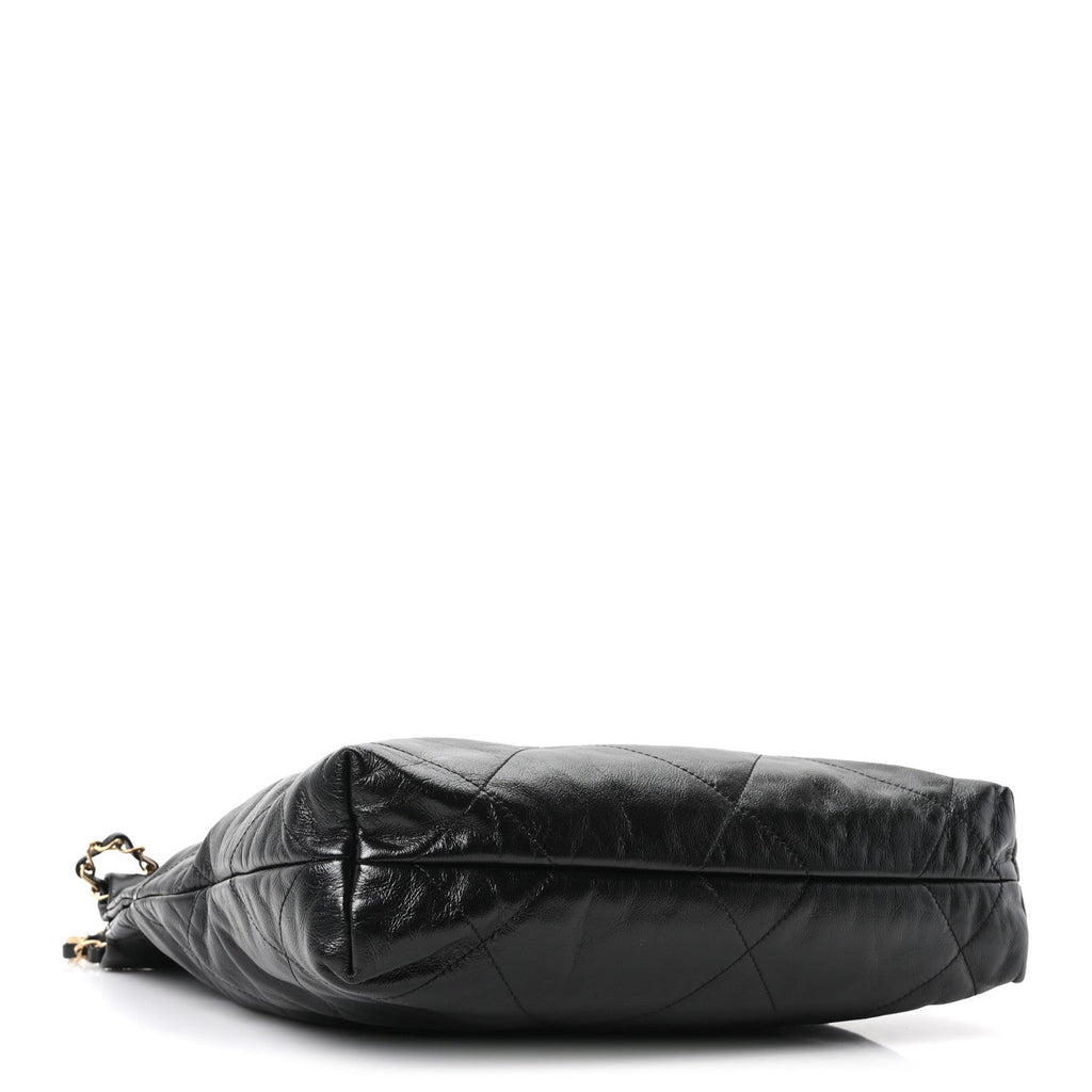 Chanel Shiny Calfskin Quilted Small Chanel 22 Black