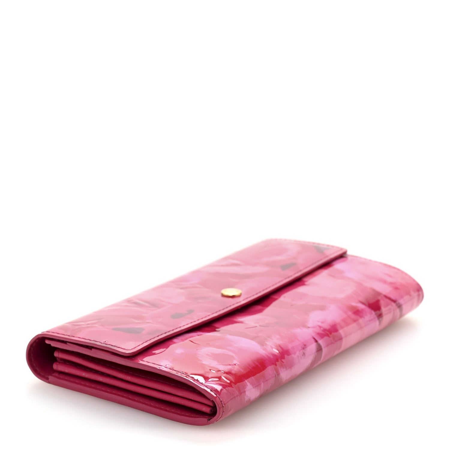Louis Vuitton Vernis Ikat Sarah Wallet Rose Velours
