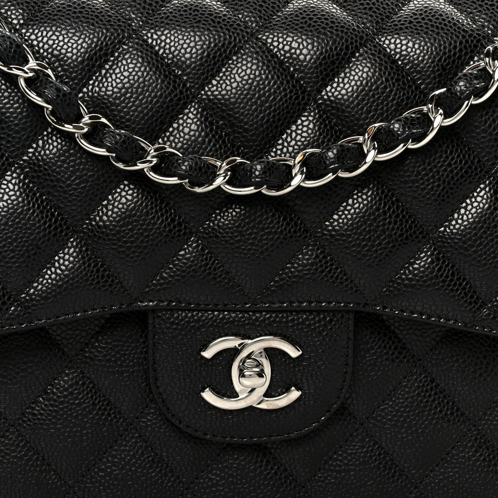 Chanel Caviar Quilted Jumbo Double Flap Black