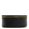 Caviar Round Jewelry Travel Case  Black