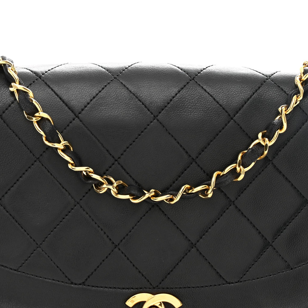 Chanel Lambskin Quilted Medium Single Flap Black