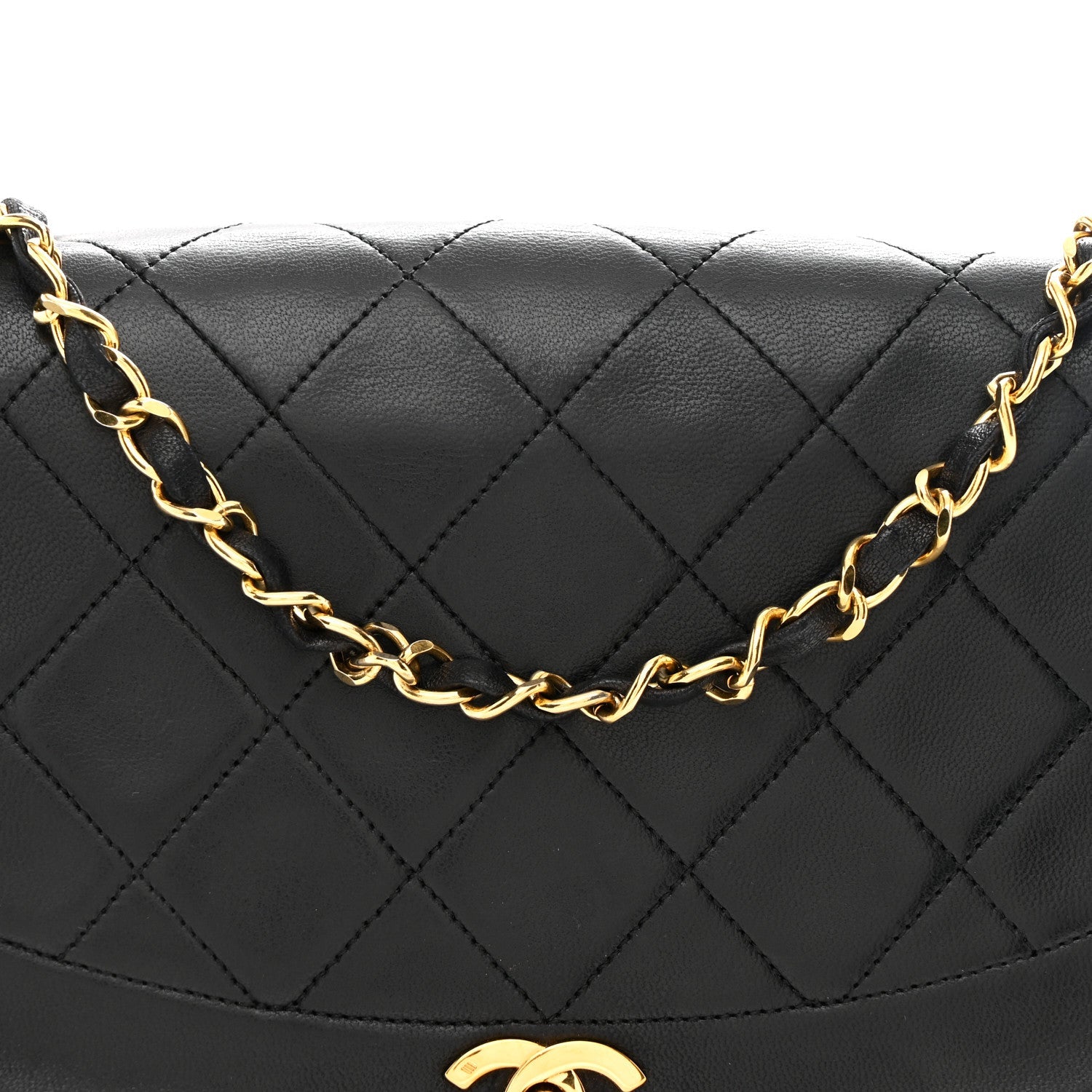 Chanel Lambskin Quilted Medium Single Flap Black