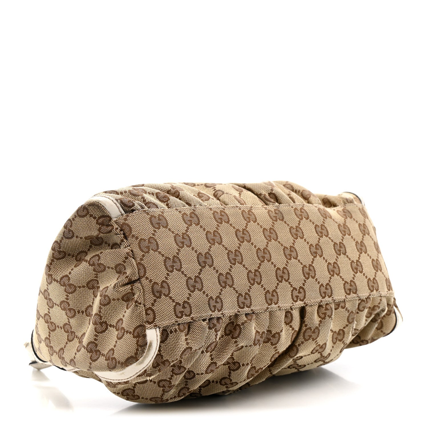 Gucci Monogram Medium D Gold Ring Hobo White