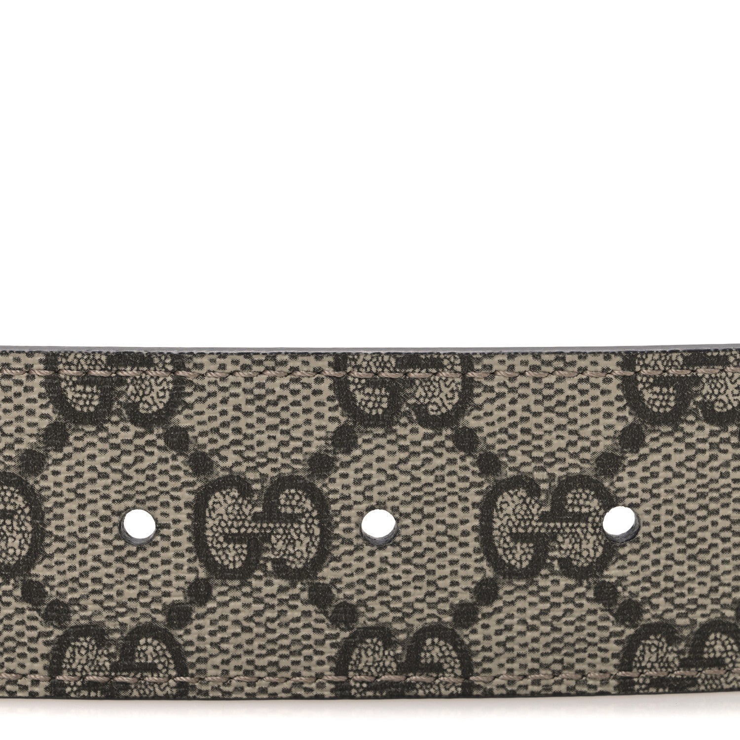 Gucci GG Supreme Monogram Plutone Calfskin Double G Reversible 37mm Belt  75 30 Beige Ebony Souffle Rose