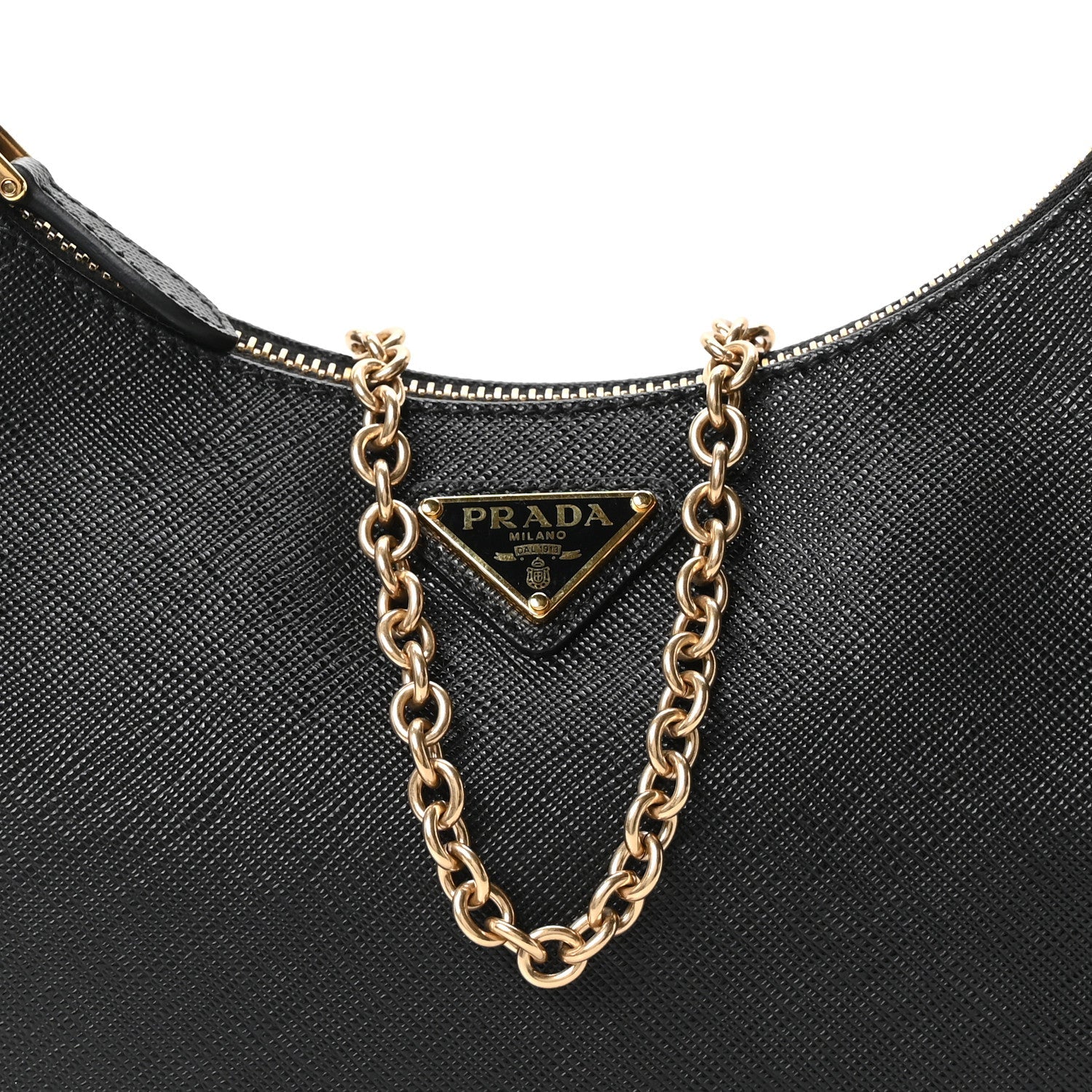 Prada Saffiano Lux Re-Edition 2005 Shoulder Bag Black