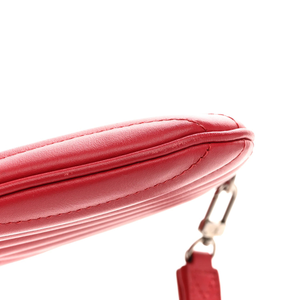 Louis Vuitton Calfskin New Wave Zipped Pochette Ecarlate