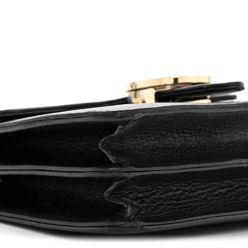Gucci Dollar Calfskin Small Interlocking G Shoulder Bag Black