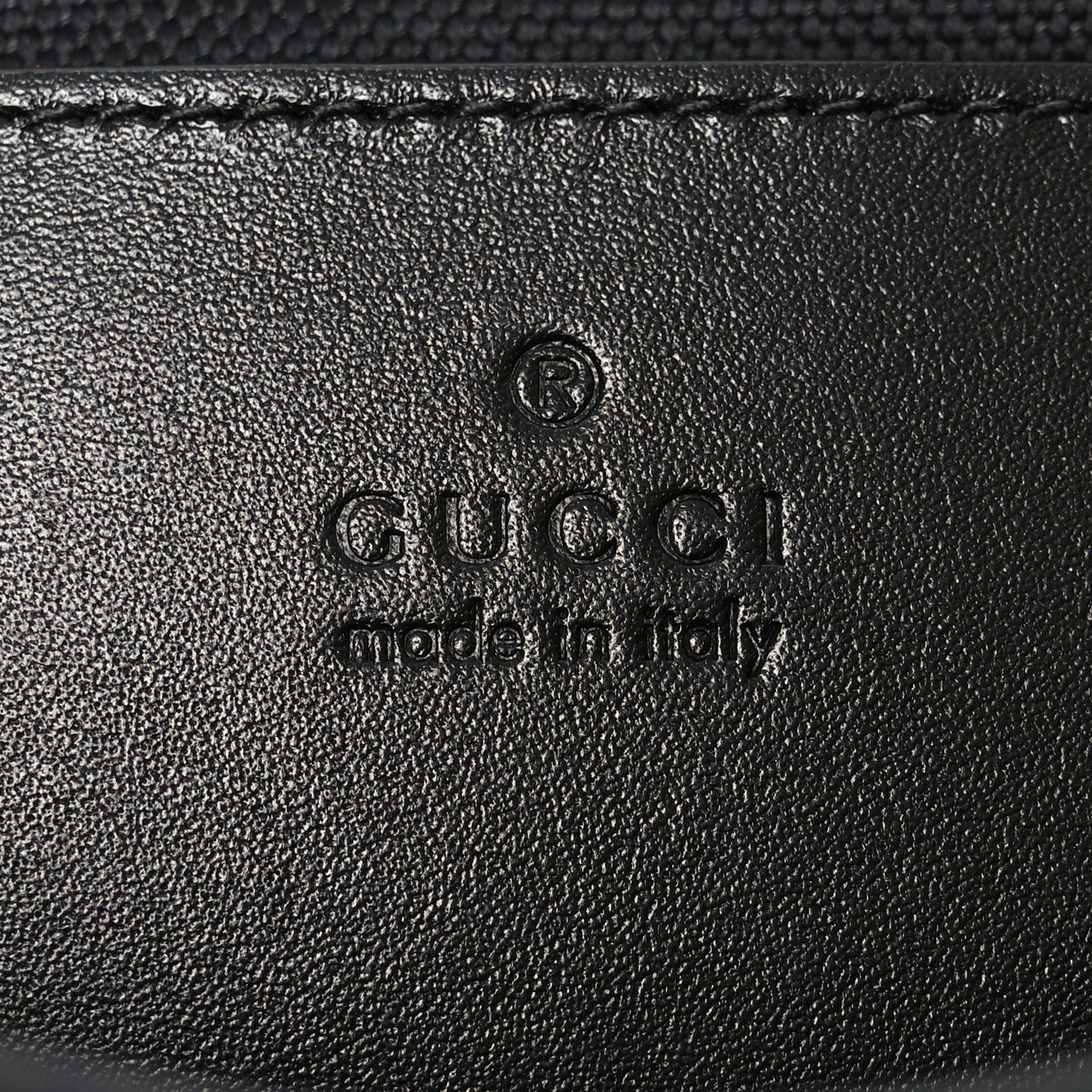 Gucci GG Calfskin Embossed Emblem Arabella Bag Black