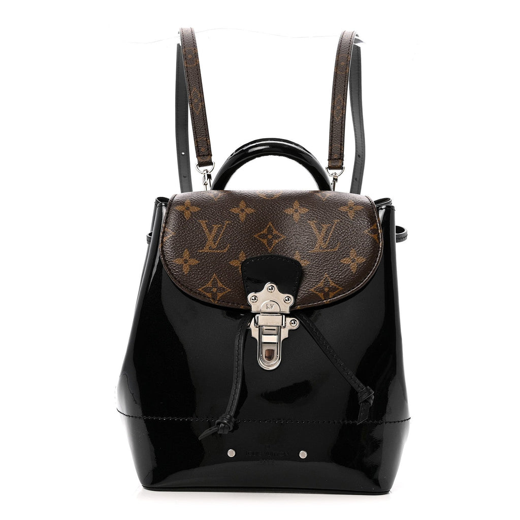 Louis Vuitton Patent Monogram Hot Springs Backpack Black