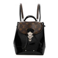 Louis Vuitton Patent Monogram Hot Springs Backpack Black