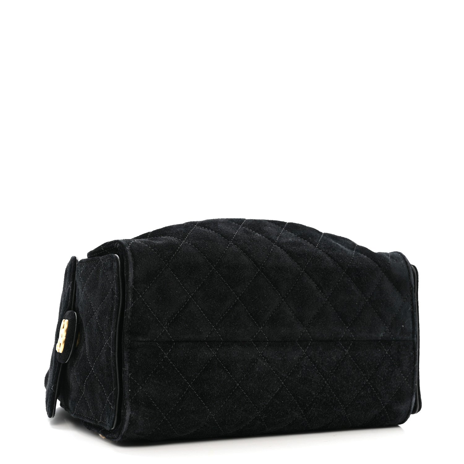 Chanel Suede Quilted Small Chanel 25 Handbag Black