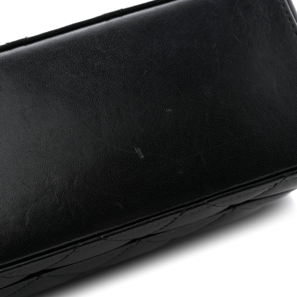 Chanel Lambskin Quilted CC Logo Mini Flap Black
