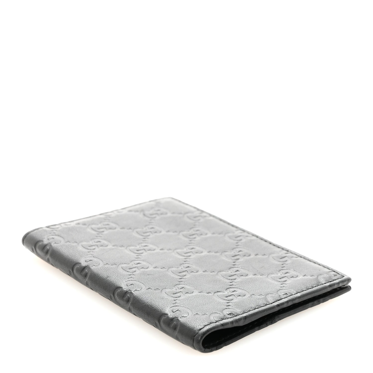 Gucci Guccissima Passport Case Black