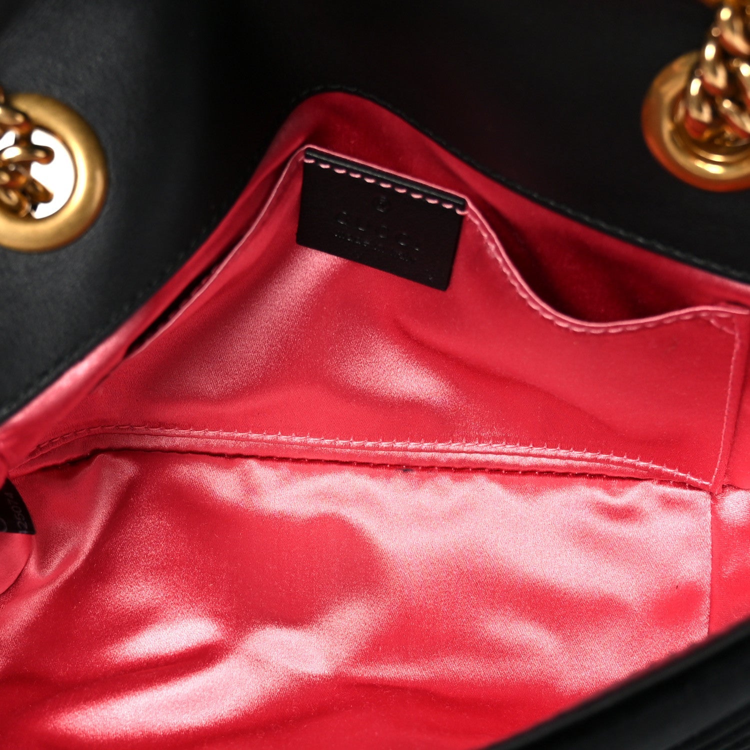 Gucci Velvet Matelasse Mini GG Marmont Shoulder Bag  Black