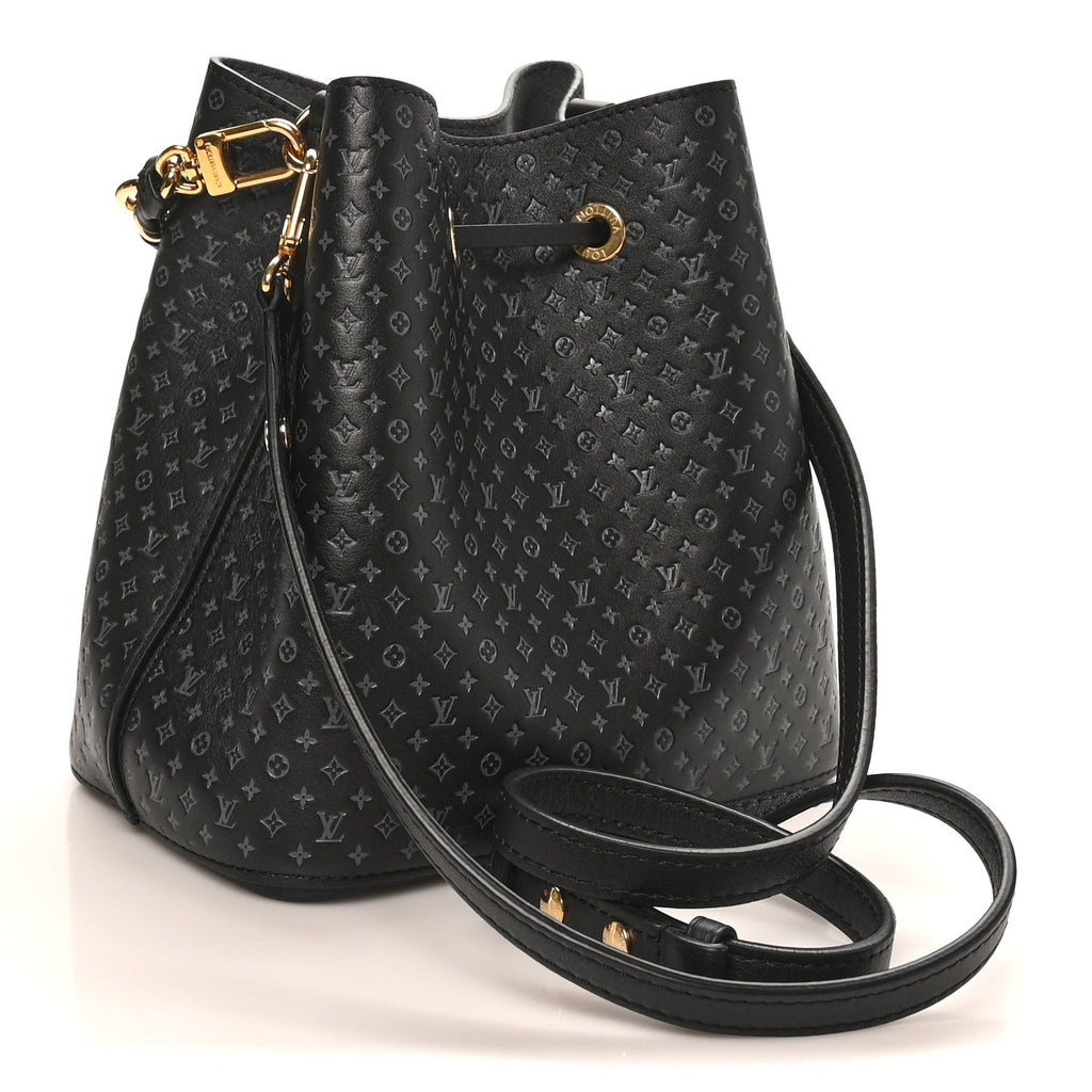 Louis Vuitton Calfskin Nanogram Embossed Neonoe BB Black