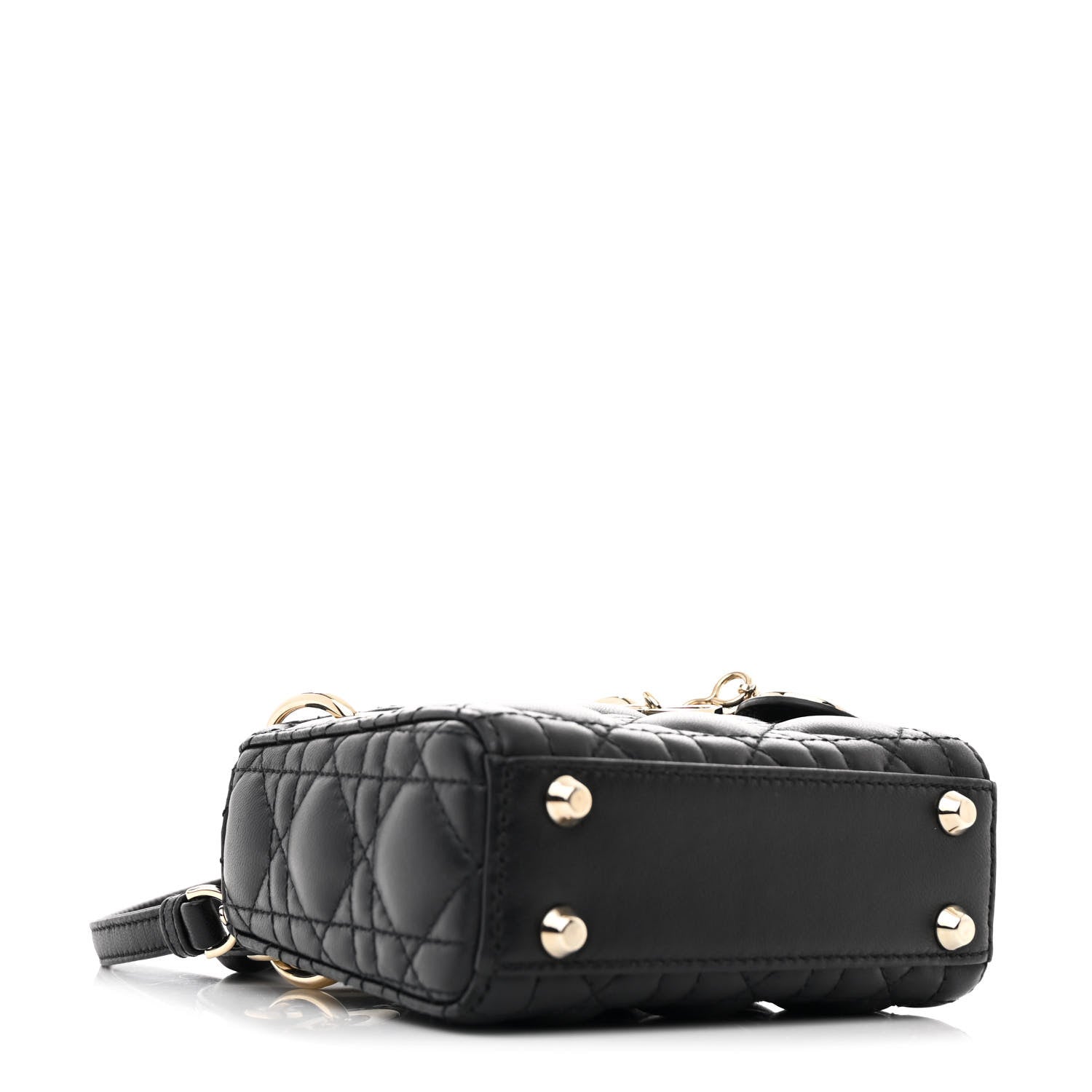 Christian Dior Lambskin Cannage Micro Lady Dior Black