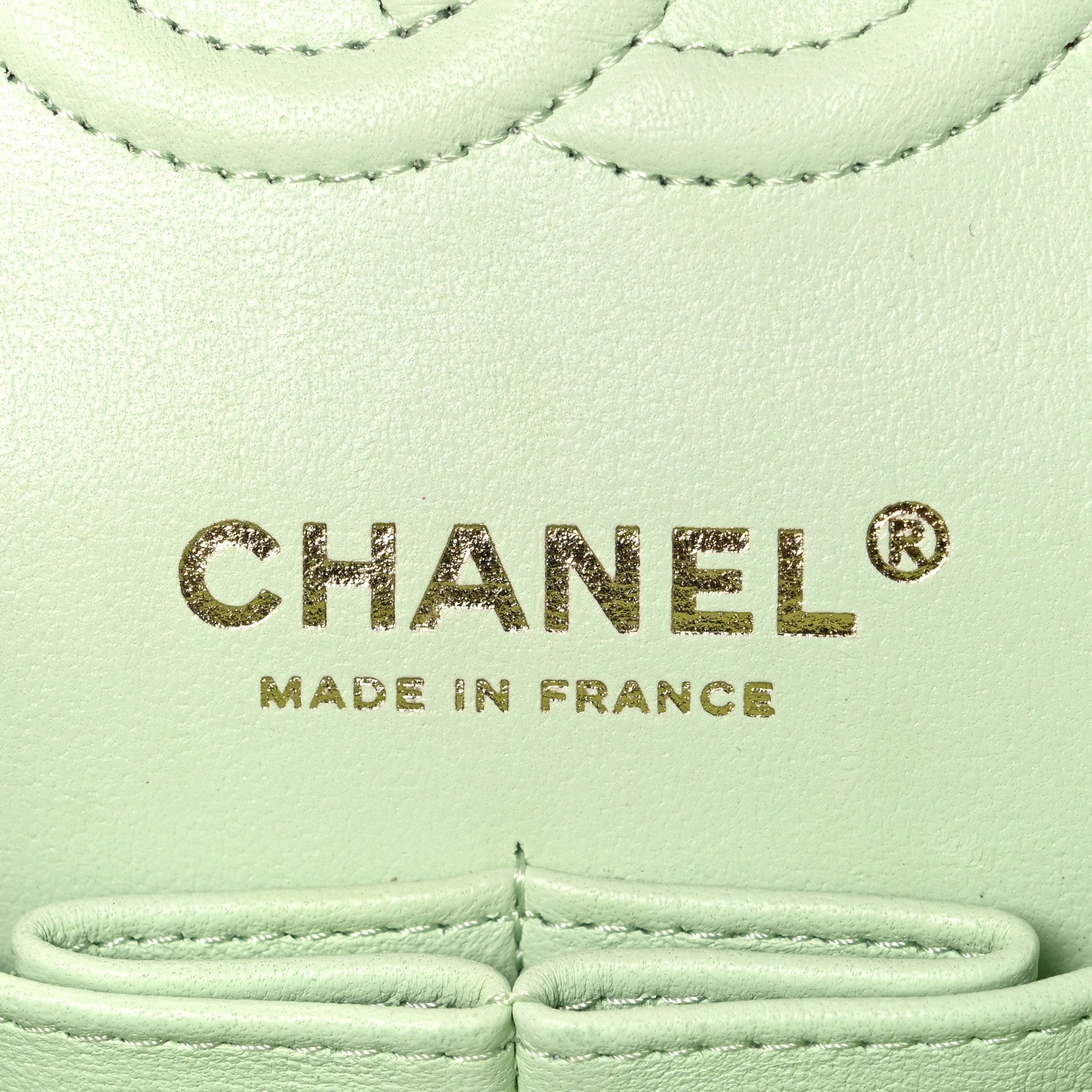Chanel Caviar Quilted Small Double Flap Light Green