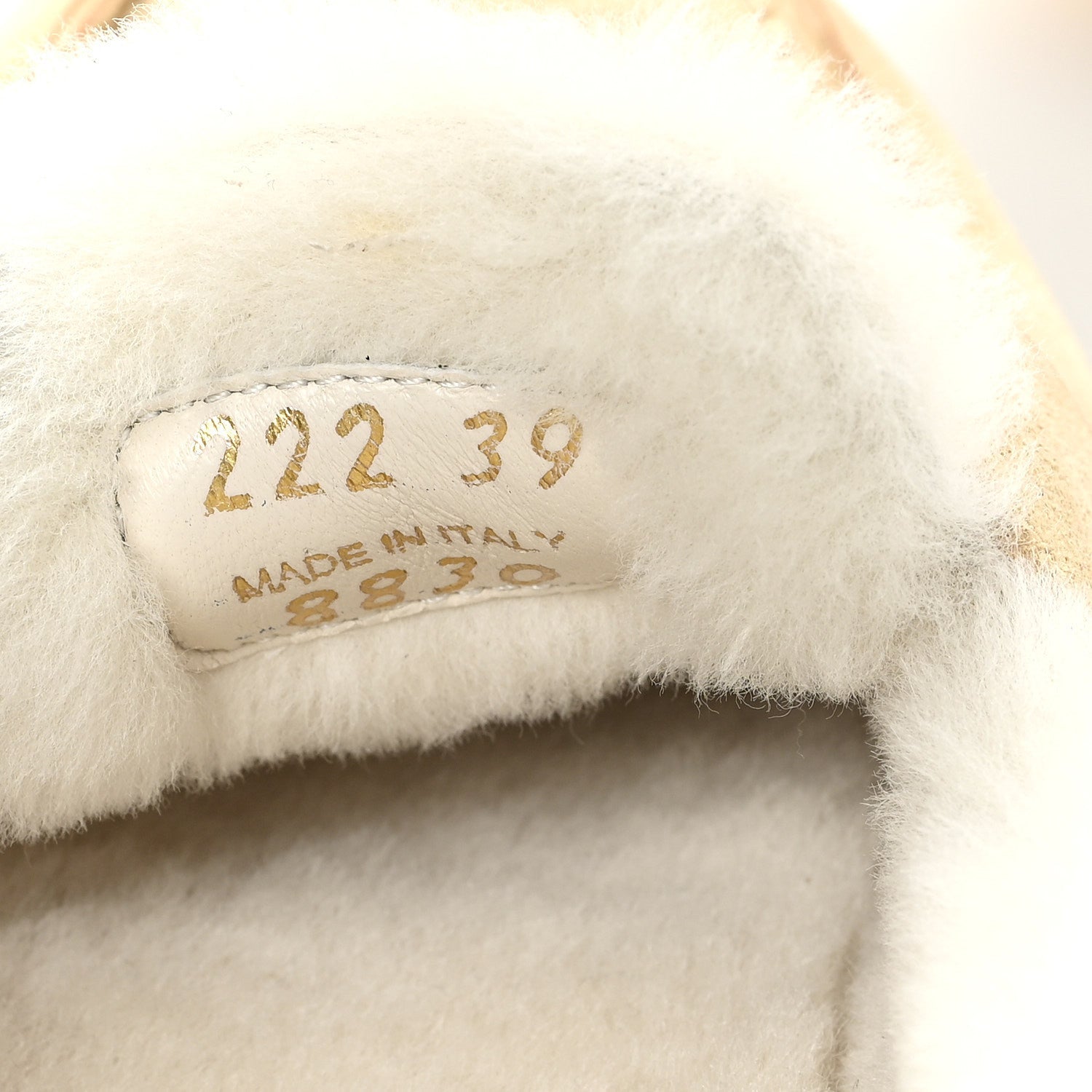 Prada Suede Shearling Triangle Logo Loafer 39 Ecru