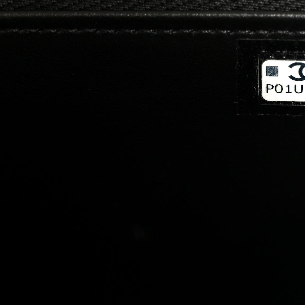 Chanel Caviar Quilted Top Handle Long Vanity Black