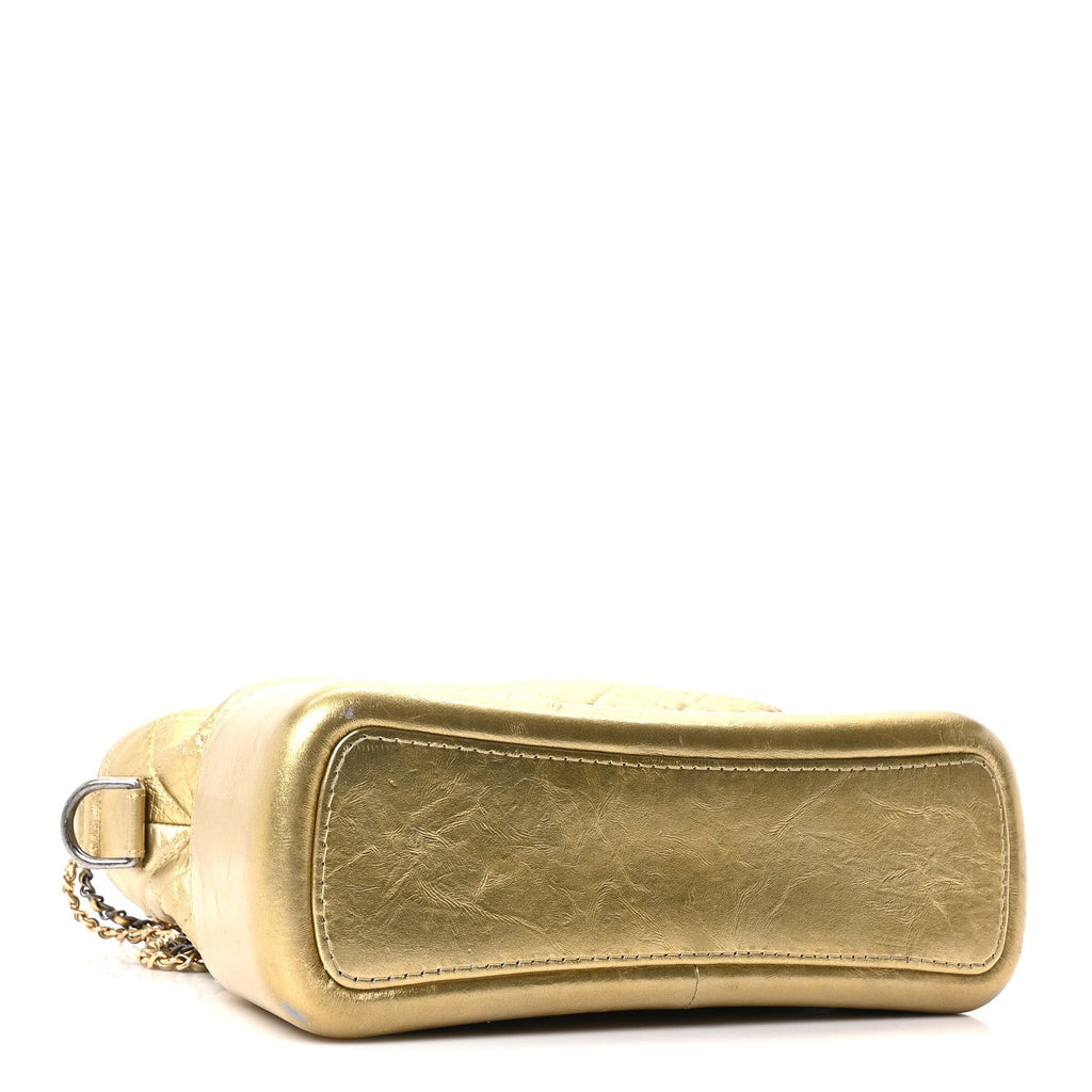 Chanel Metallic Aged Calfskin Quilted Medium Gabrielle Gold