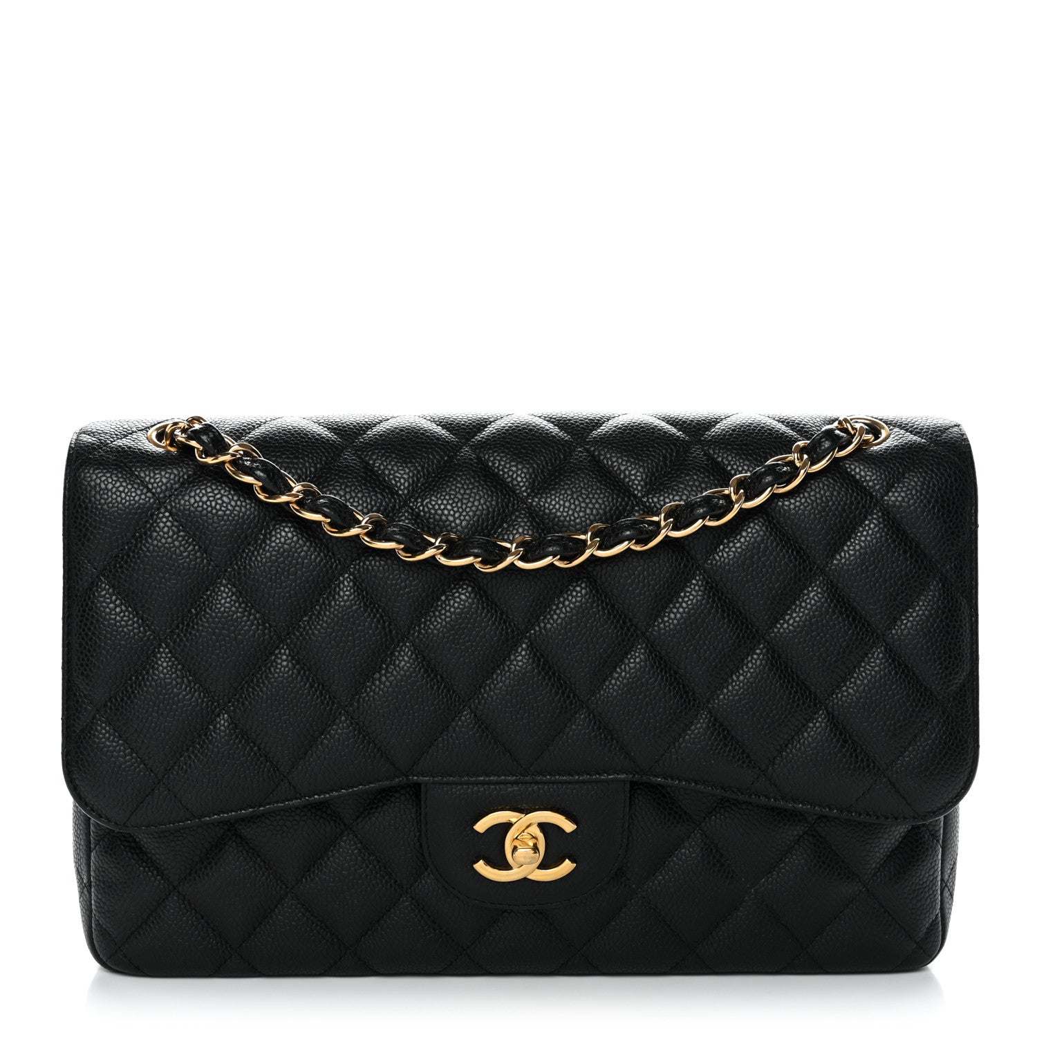 Chanel Caviar Quilted Jumbo Double Flap Black