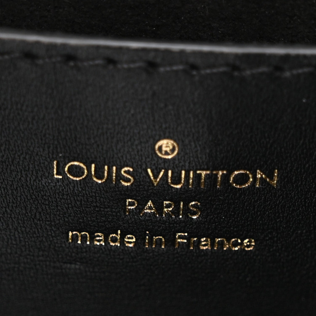 Louis Vuitton Calfskin Monogram Blossom Twist MM Black