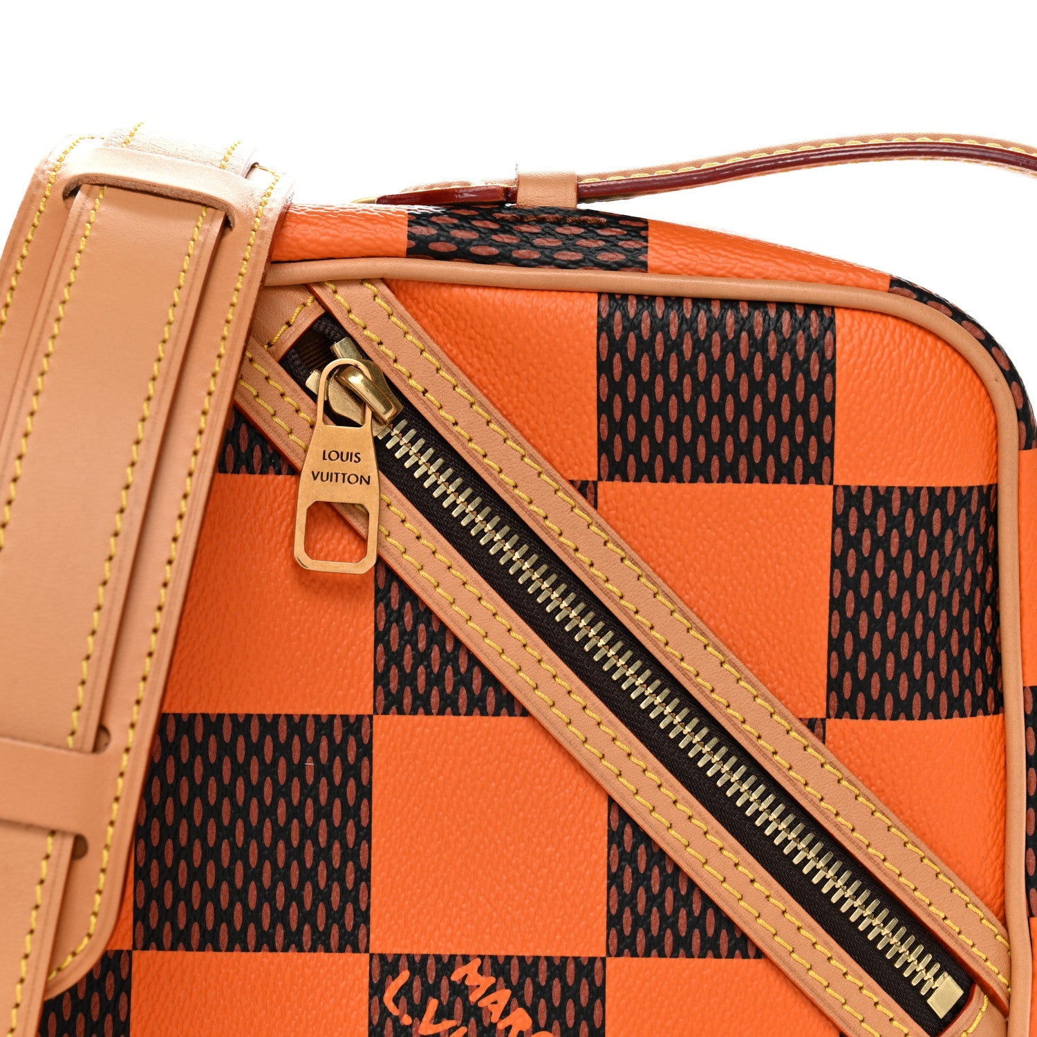 Louis Vuitton Damier Pop Chess Messenger Orange