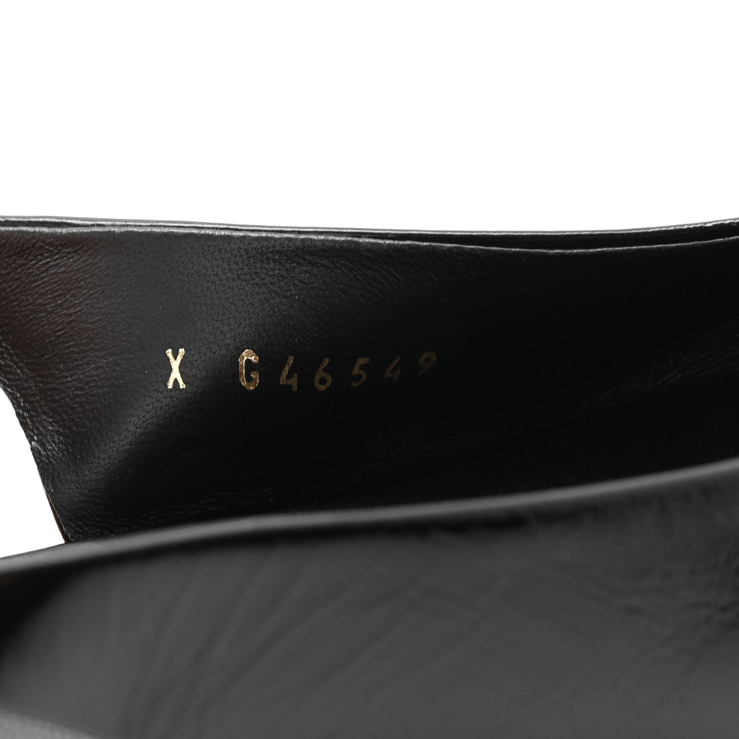 Crumpled Patent Calfskin CC Bow Slingback Pumps 37.5 Black