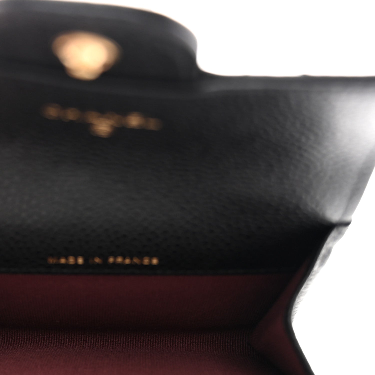 Caviar Quilted Flap Card Holder Wallet Black