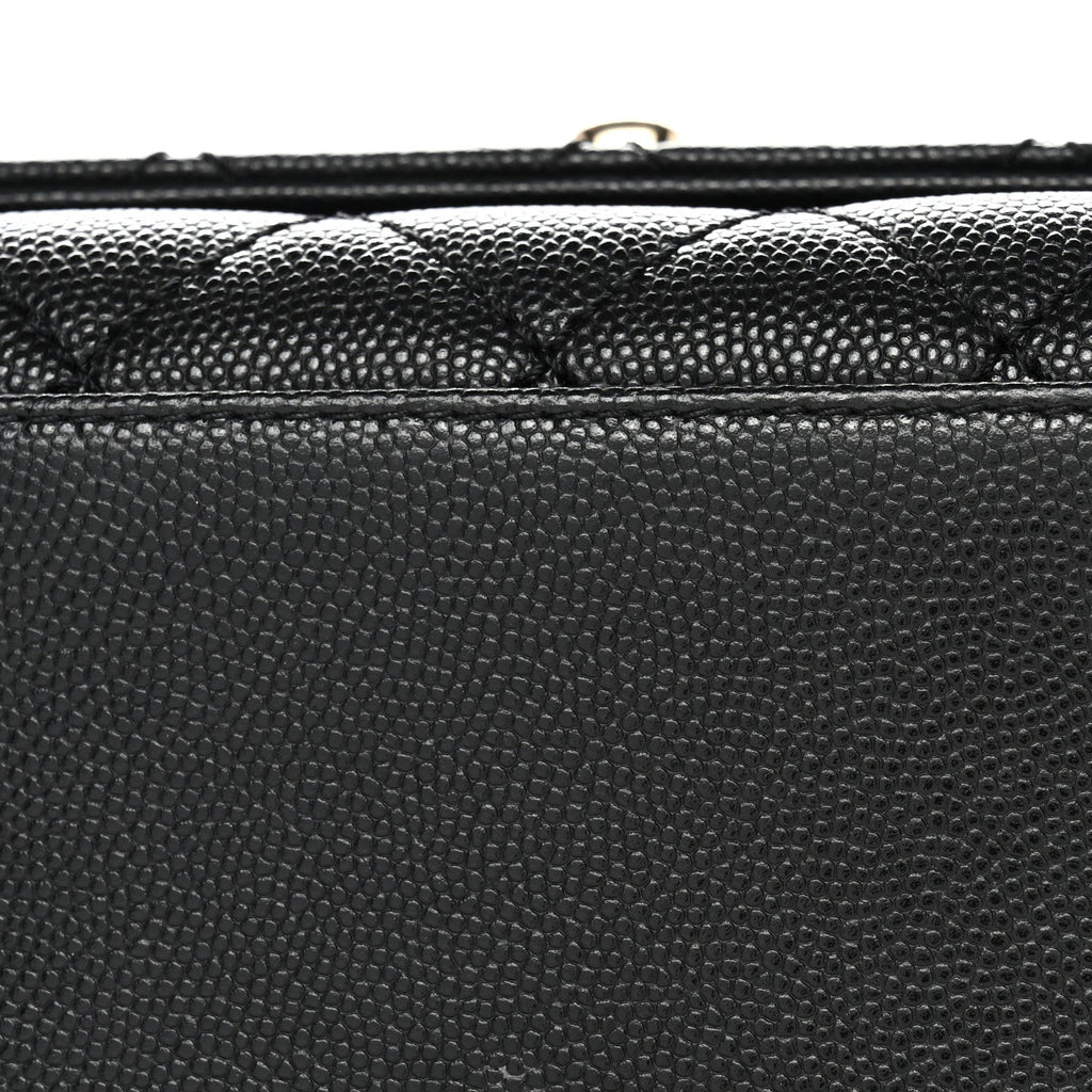 Chanel Caviar Quilted Extra Mini Coco Handle Flap Black