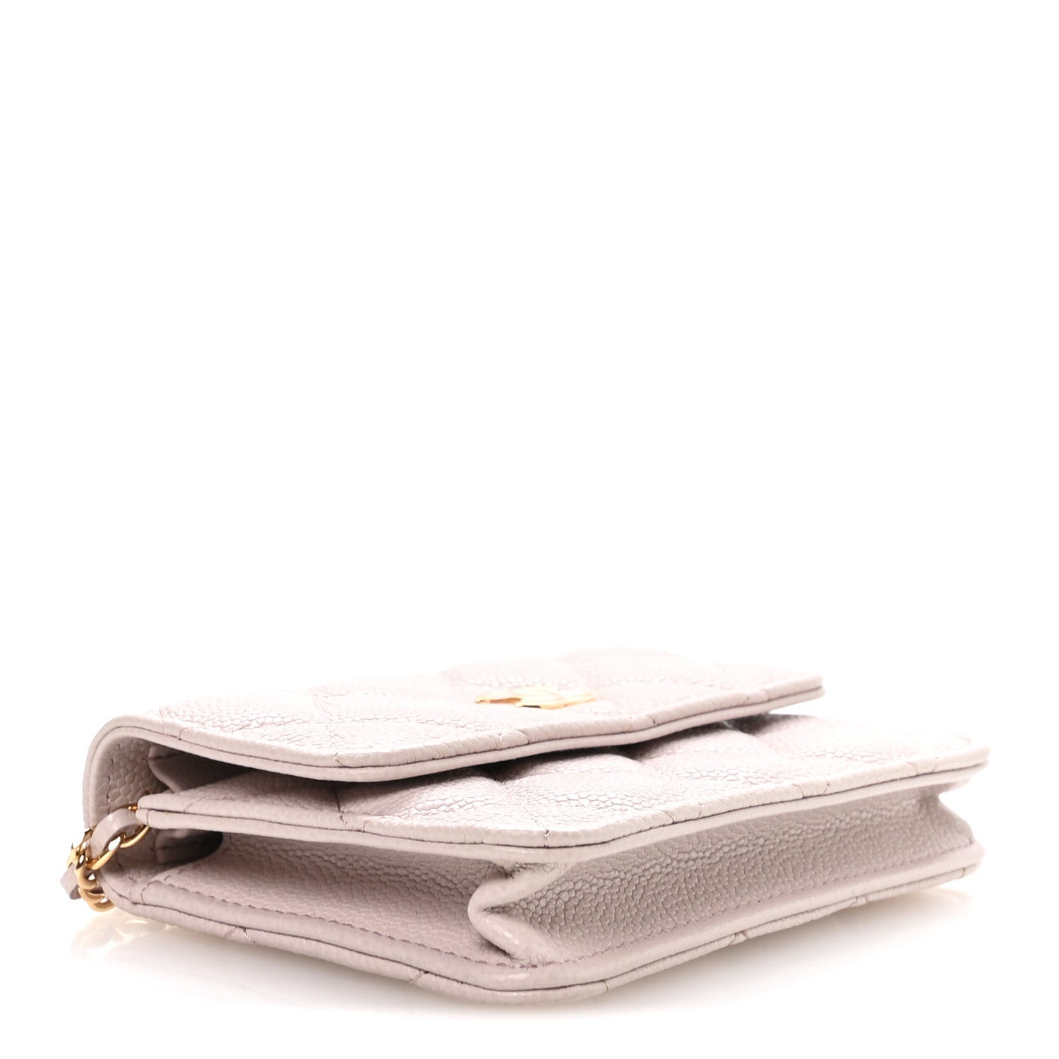 Chanel Caviar Quilted Miss Coco Clutch With Chain Light Purple